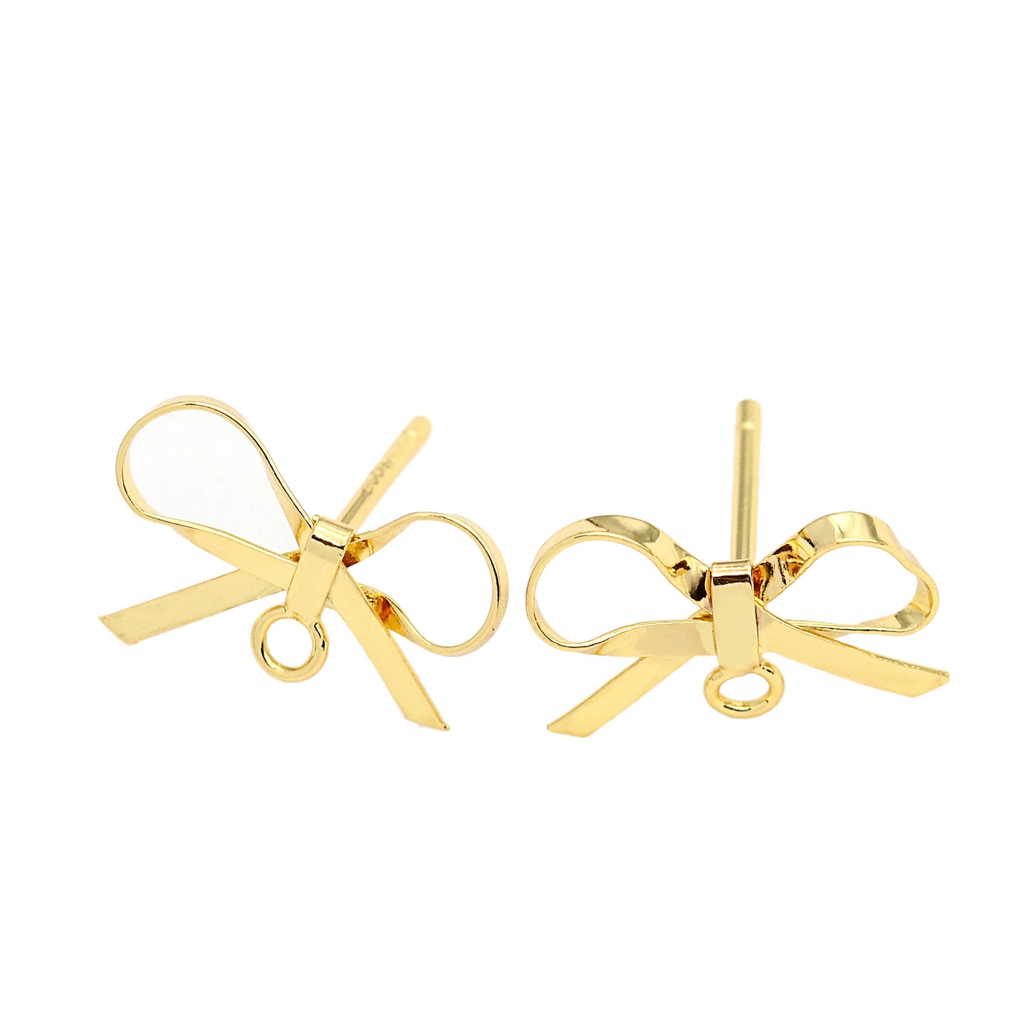 10 boucles d'oreilles à tige nœud papillon avec boucle d'oreille 14K GF