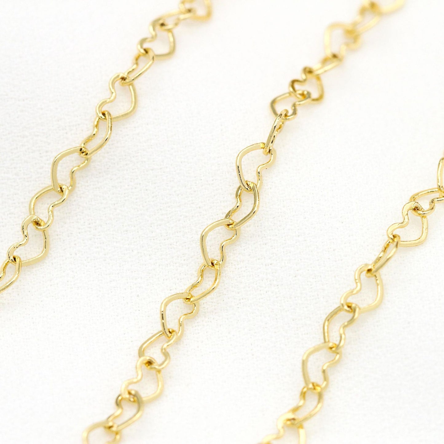 Chaîne de câble à maillons cardiaques de 5 mètres 14K GF