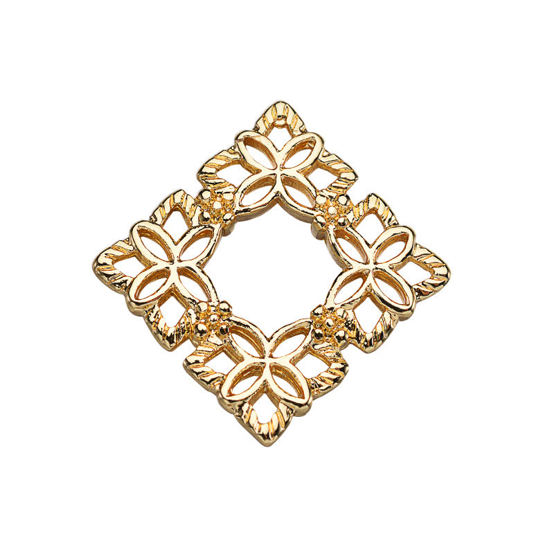 20 pendentif à breloque cercle carré creux 14K GF