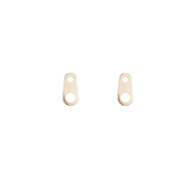 10 doppelt geschlungene Tiny Tag Charm Kettenendverbinder 14K GF