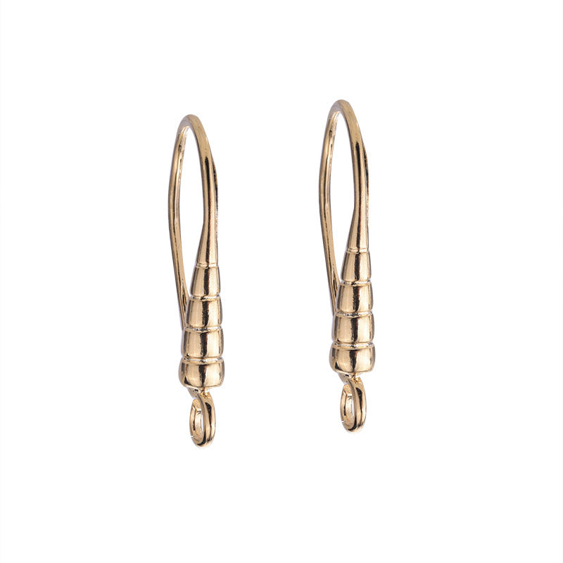 50 boucles d'oreilles à crochet conique sculpté, 14K GF