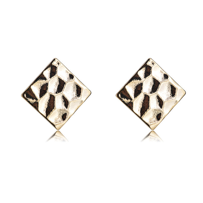 20 boucles d'oreilles carrées martelées avec boucle d'oreille 14K GF