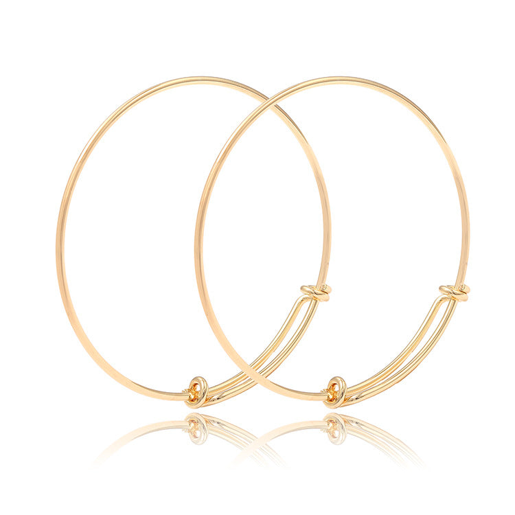 2 verstellbare schlichte Armreifen aus 14-karätigem GF-Armband