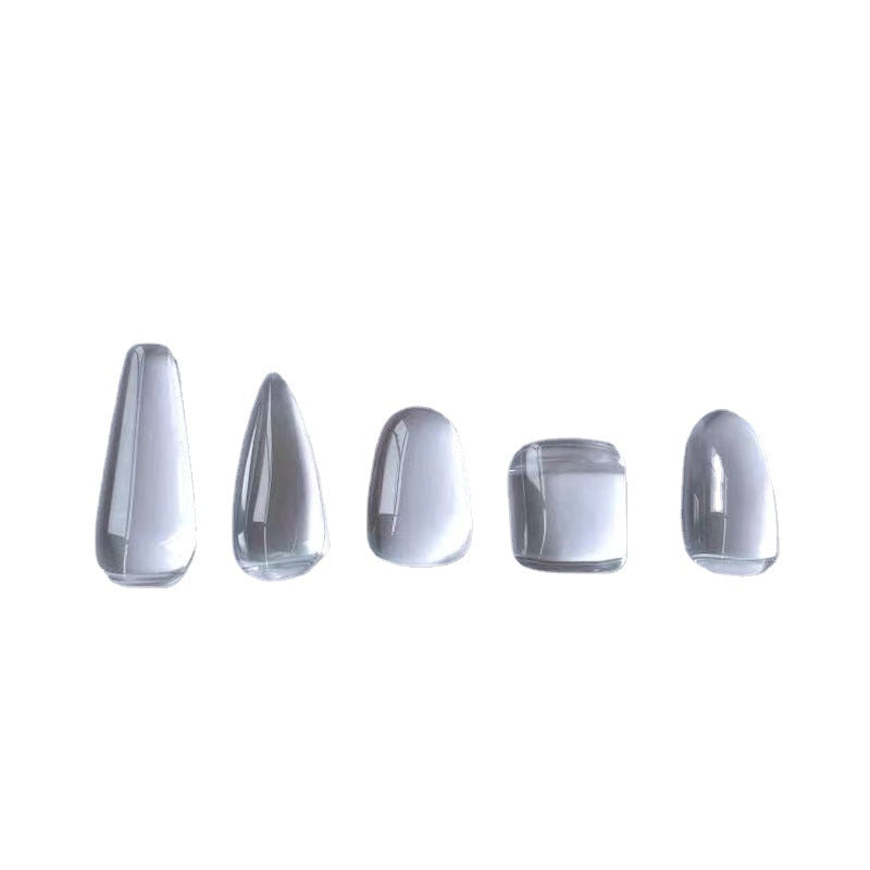 Bulk 200 Nail Art Dome Fingernagelförmige transparente Glas-Cabochon-Vergrößerungseinsätze mit flacher Rückseite