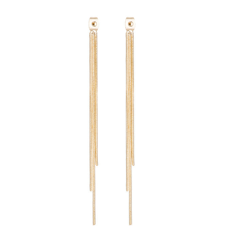 2 boucles d'oreilles à pampilles en chaîne serpent, tige d'oreille 14K GF, boucle d'oreille arrière