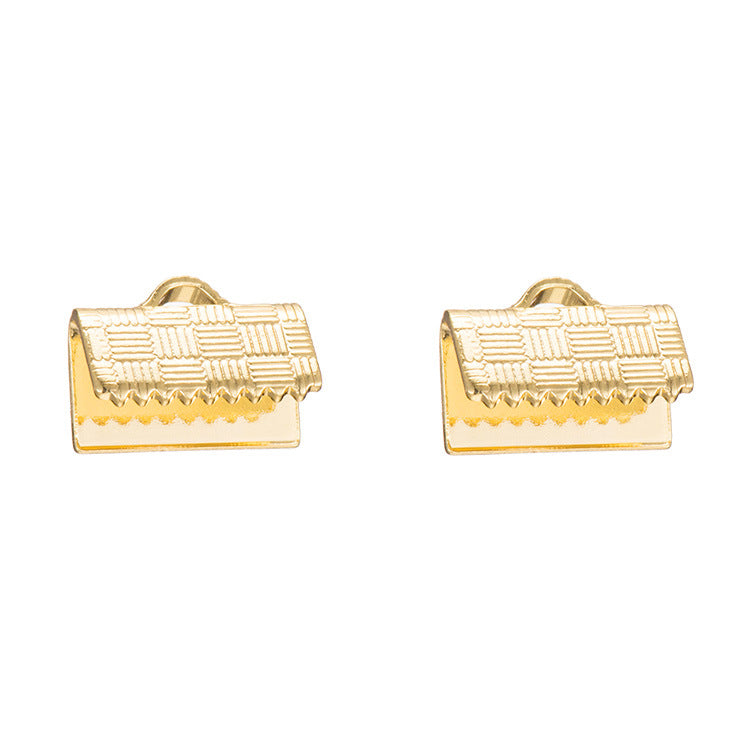 2 pinces d'extrémité de cordon de ruban sculpté, fermoir à pince à sertir 14K GF