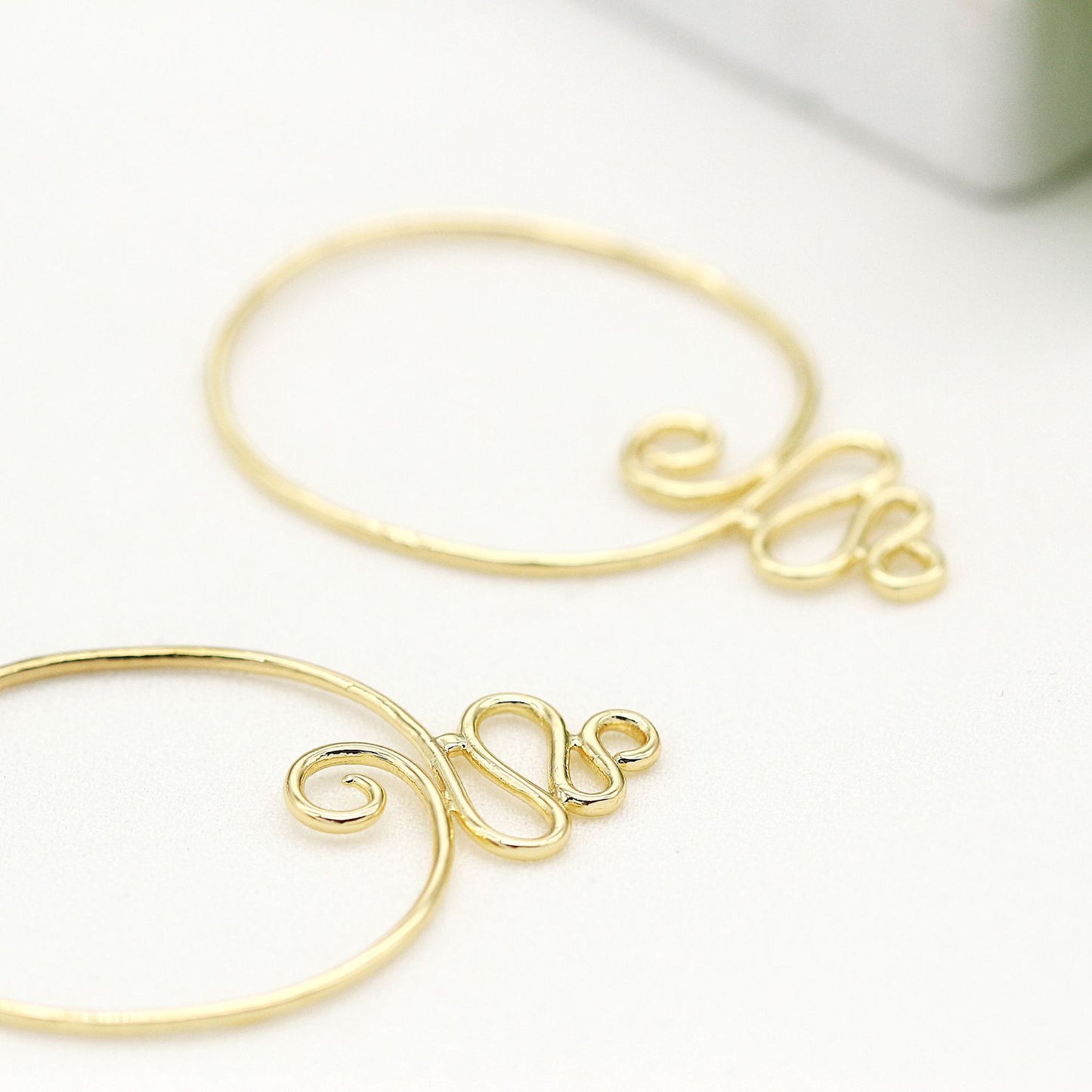 Pendentif à breloque 10 cercles ronds 14K GF