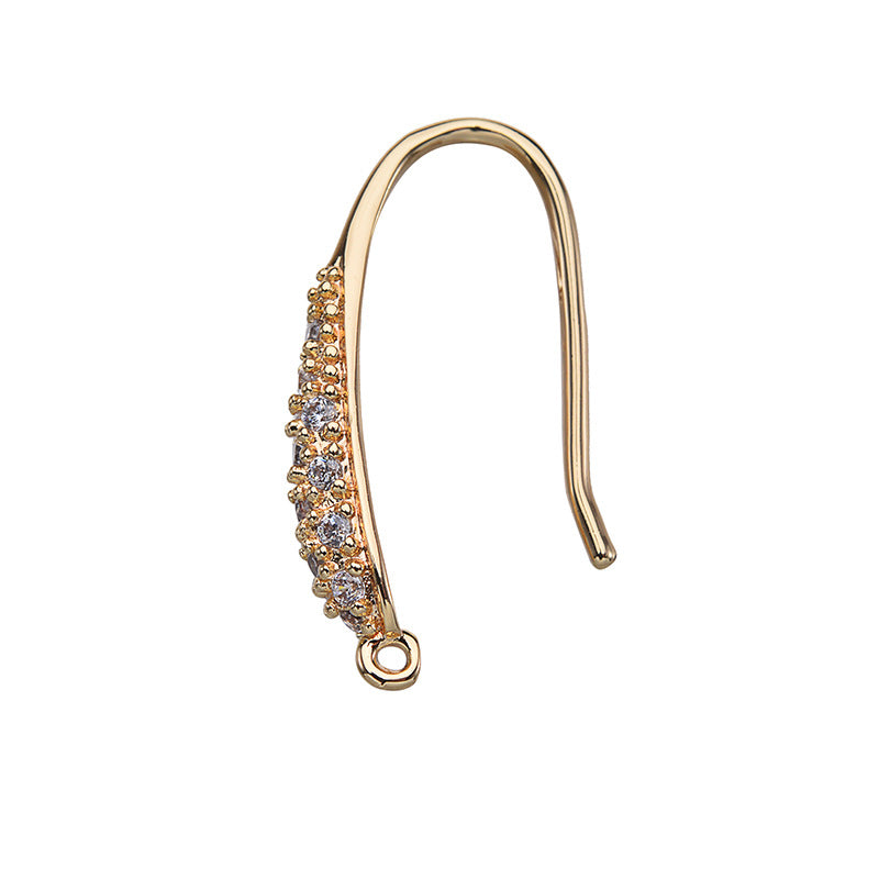 20 boucles d'oreilles à crochet avec boucle ornées de strass 14K GF