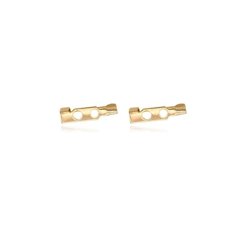 10 broches de sécurité simples 14K GF, cabochon à Surface plate vierge