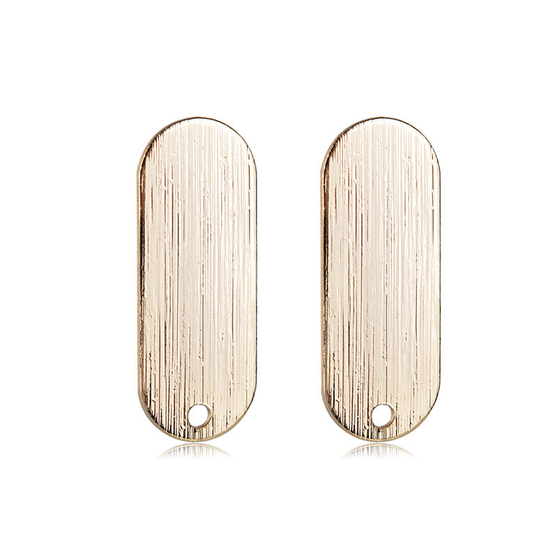 20 boucles d'oreilles oblongues givrées avec trou 14K GF Earing