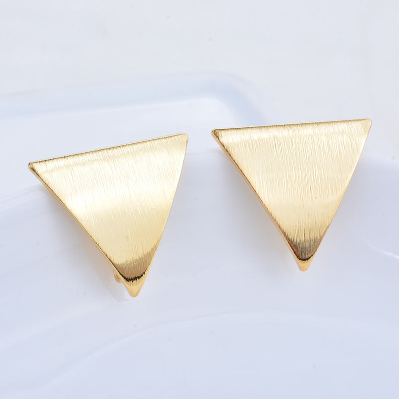 20 boucles d'oreilles à tige triangulaires incurvées brillantes 14K GF