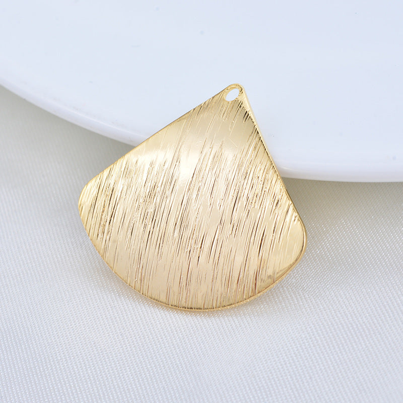 20 pendentif à breloque en éventail givré incurvé 14K GF