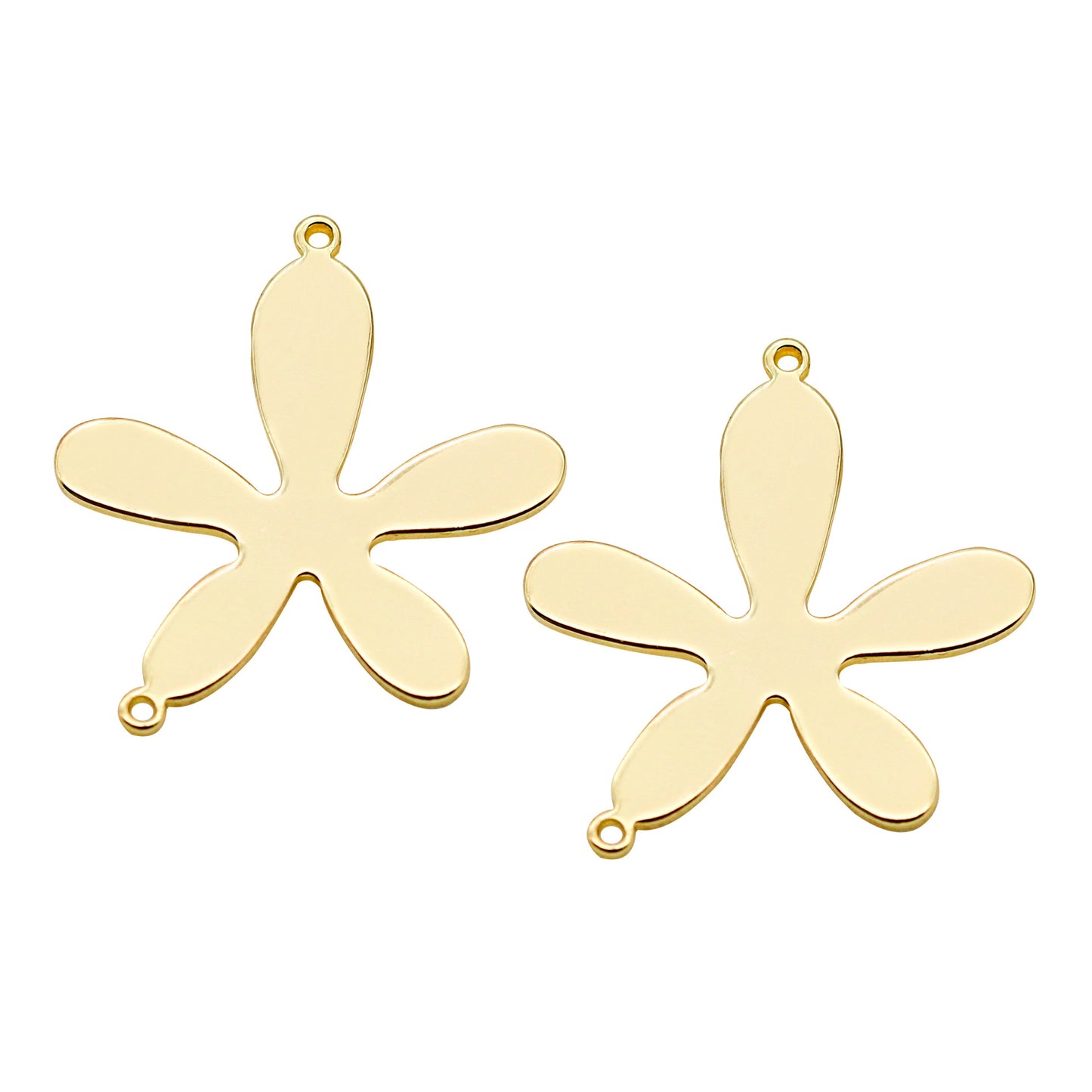 10 doppelt geschlungene florale Charm-Verbindungsstücke aus 14-karätigem GF