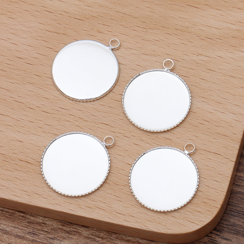200 Serrated Edge Bezel Cup Charm Pendant Silver Plated 12mm 14mm 16mm 18mm 20mm Round Cabochon Blank Base Gemstone Setting