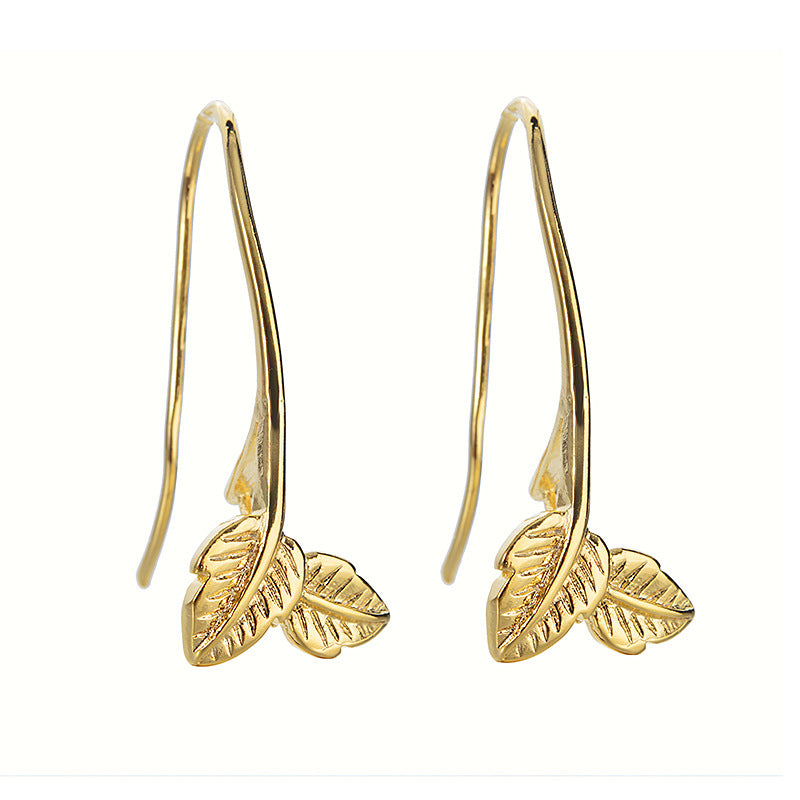 Boucles d'oreilles crochet 20 feuilles Earing14K GF