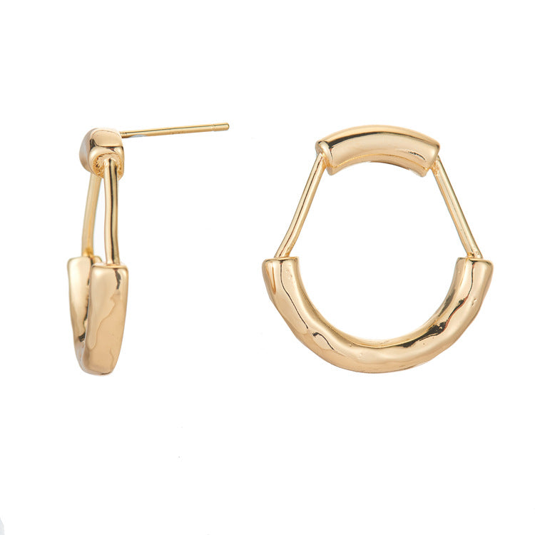 4 Melt Circle Ohrstecker aus 14K GF