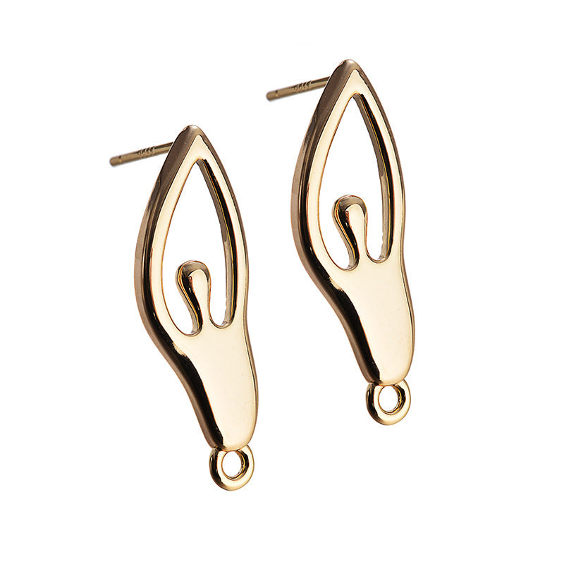 20 boucles d'oreilles à tige de ballet avec boucle 14K GF