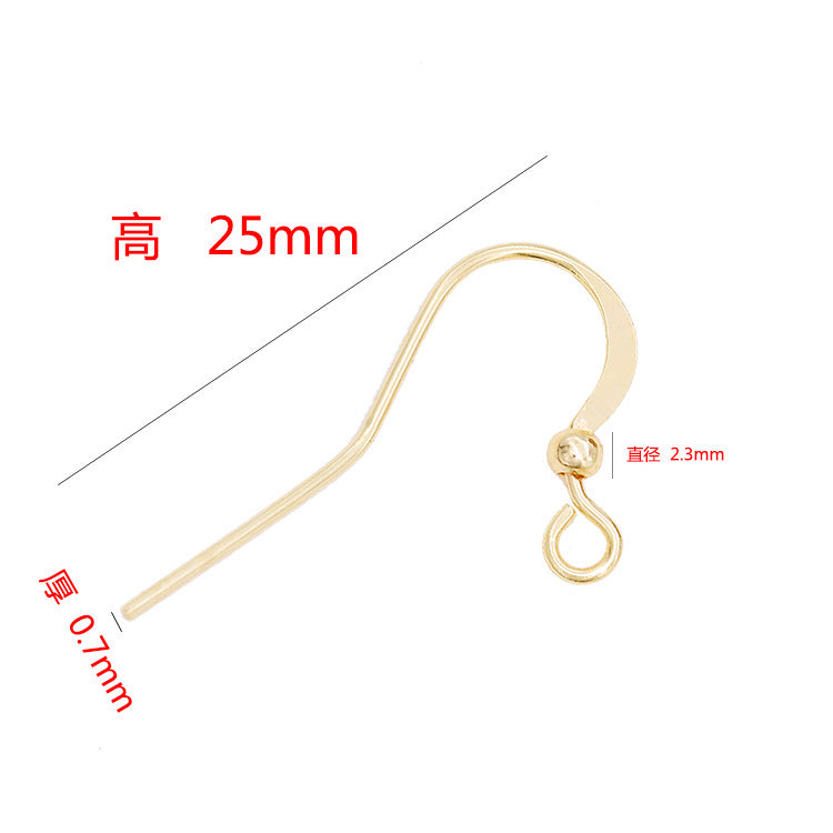 30 boucles d'oreilles à crochet uni avec boucle 14K GF 15mm 25mm