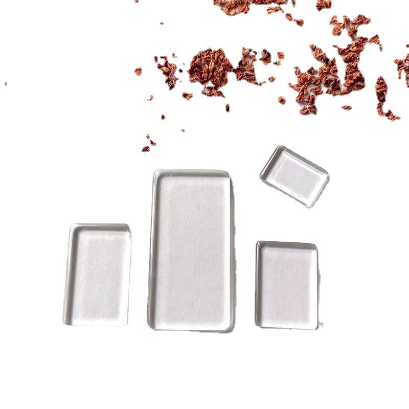 Bulk 50 rechteckige Klarglas-Cabochons, länglich, doppelt, flach, transparent, Vergrößerungseinsätze, 13 x 18 mm, 18 x 25 mm, 13 x 30 mm, 18 x 30 mm, 19 x 38 mm, 24 x 48 mm