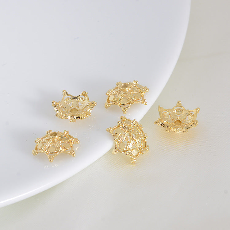 20 capuchons de perles florales, tasse 14K GF, entretoise de perles de charme