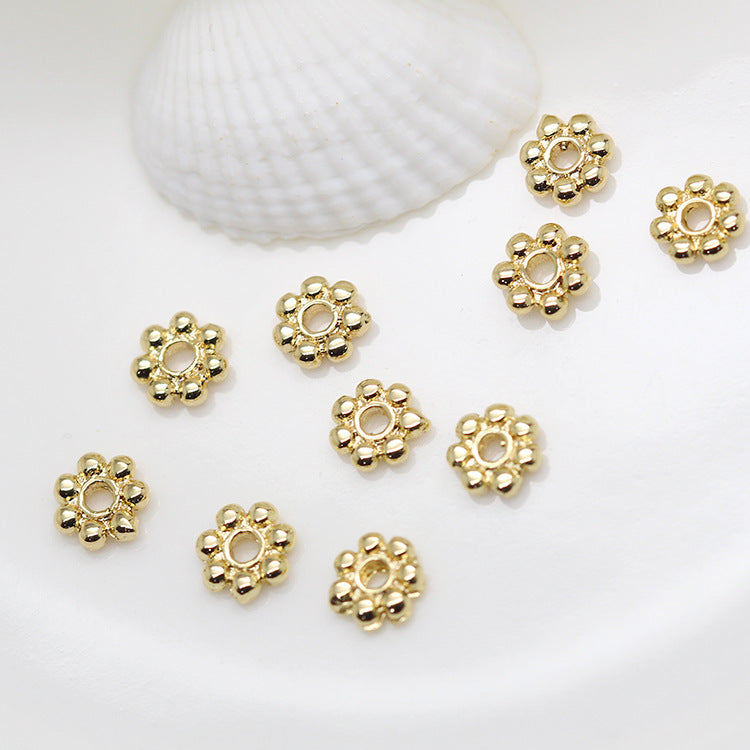 30 Charme de perles florales 14K GF Entretoise de perles