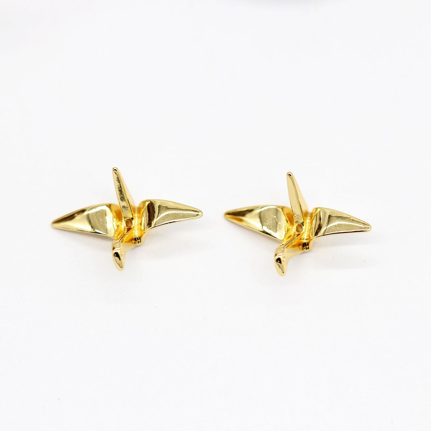 10 Origami Grue Perle Charme 14K GF Perles Entretoise