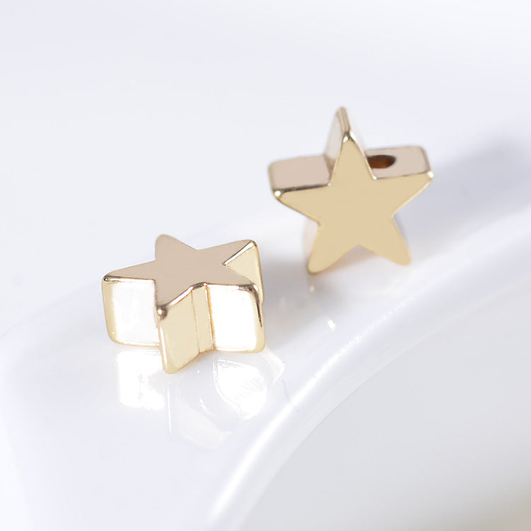 100 minuscules perles étoiles brillantes 14K GF Charm Beadwork Spacer