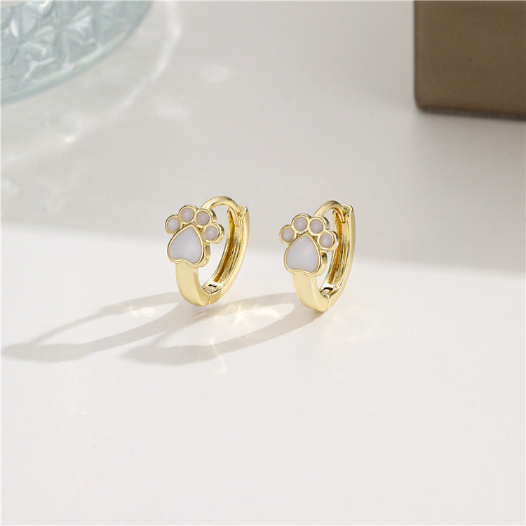 4 boucles d'oreilles rectangulaires oblongues en émail orné de strass époxy 14K GF