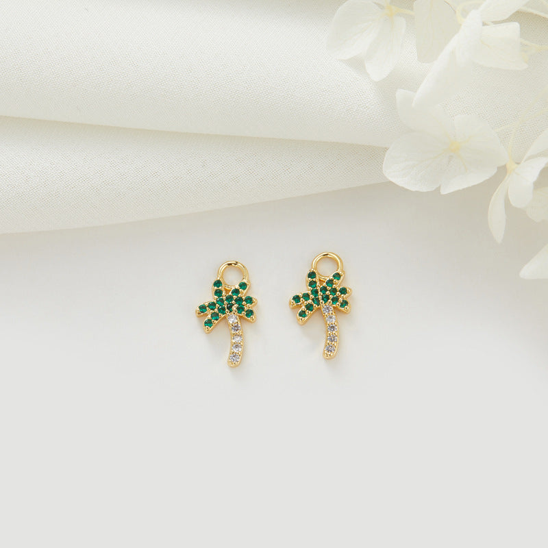 2 Abeille Marguerite Floral Baleine Papillon Cerf Noix de Coco Charme Pendentif Strass Embelli 14K GF