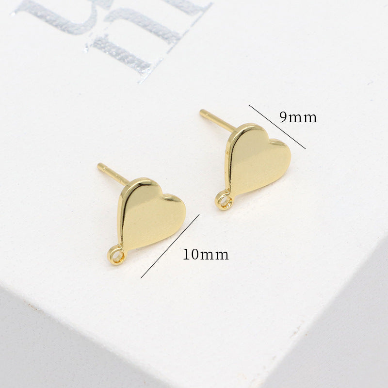 10 boucles d'oreilles à tige hexagonales en forme d'étoile ronde brillante avec boucle 14K GF