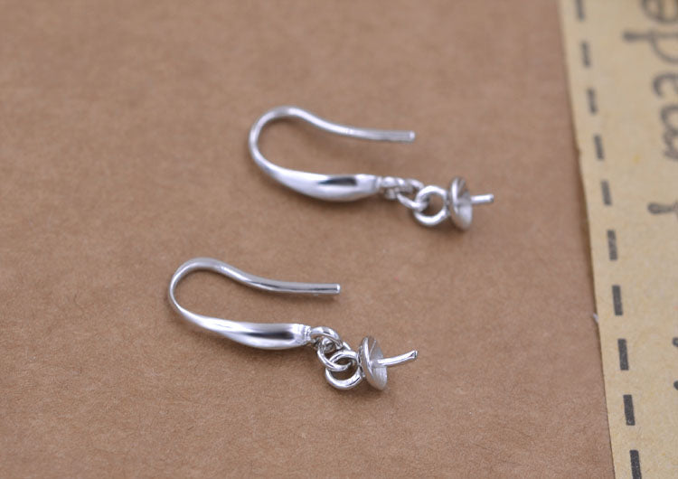 Boucles d'oreilles à crochet ornées de strass en argent Sterling, avec pince à glace, bélière S925