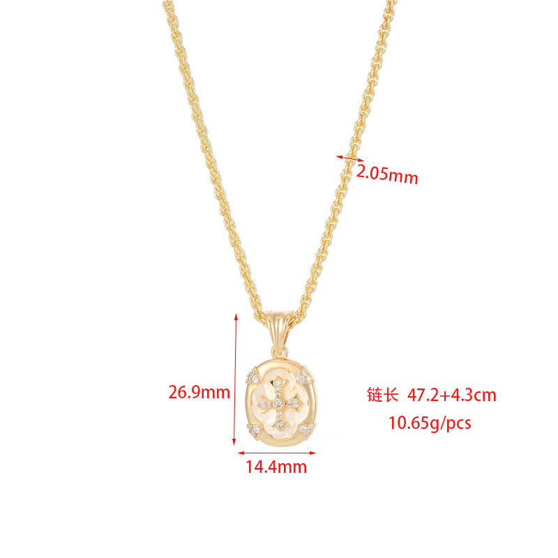 2 Blumen Kreuz Herz Rechteck Tarot Karte Charm Kabel Schlange Singapur Kette Halskette Strass verziert 14K GF Choker