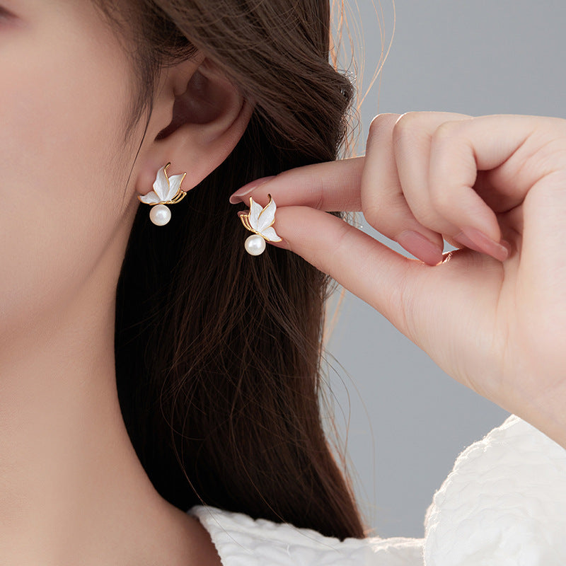 4 boucles d'oreilles papillon coeur broche fleur croix feuille boucles d'oreilles 14K GF coquille strass embelli boucle d'oreille moitié percée perle perle vierge