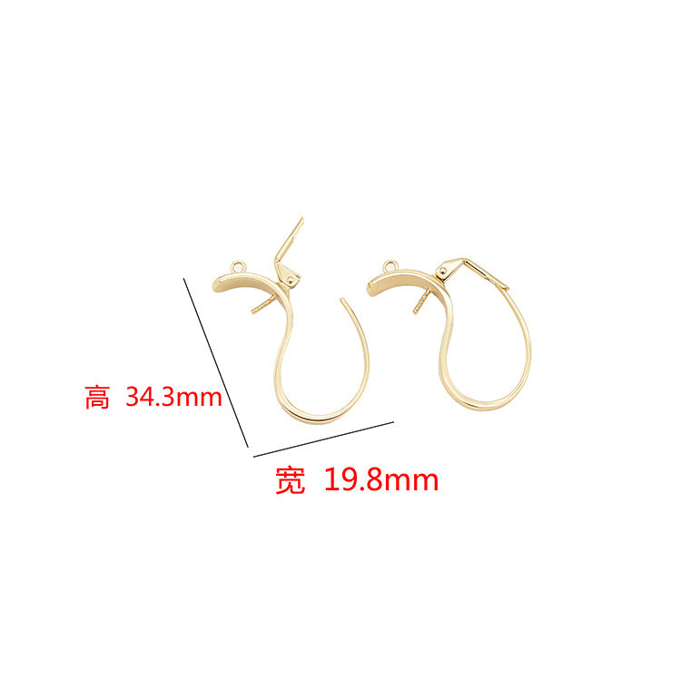 4 boucles d'oreilles créoles avec boucle 14K GF boucle d'oreille demi-percée perle vierge