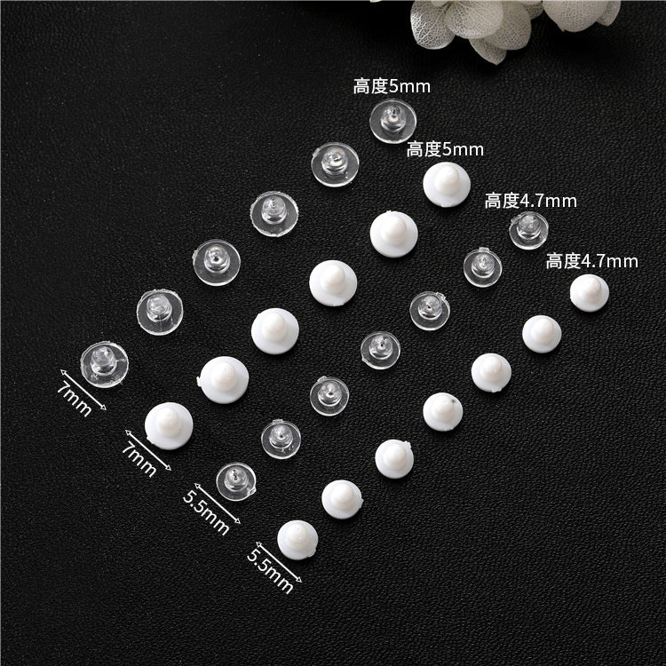 100 chapeau soucoupe disque poteau Silicone Gel de silice boucle d'oreille bouchon arrière
