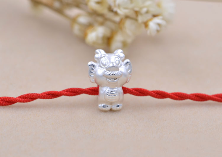 Sterling Silver Carved Chinese Zodiac Bead Spacer S990 Finding