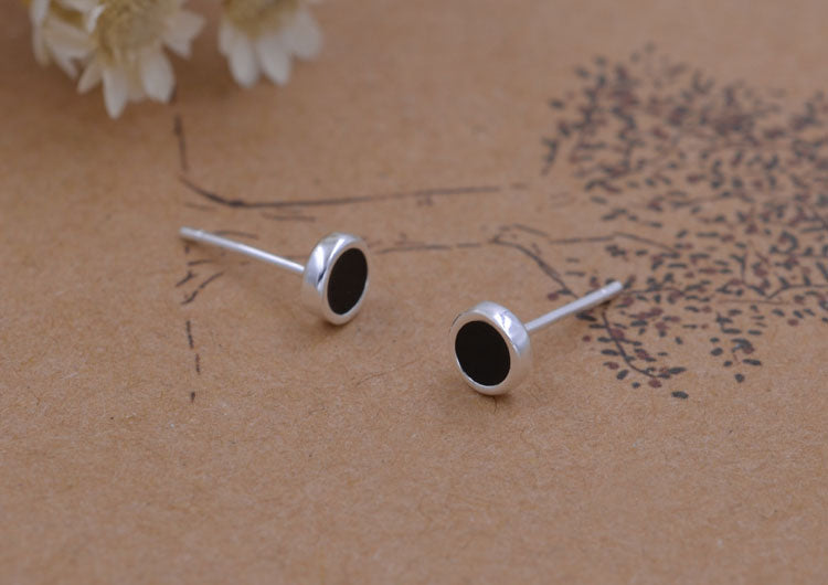 Boucles d'oreilles en argent Sterling émail époxy carré rond étoile coeur goutte d'eau Triangle S925