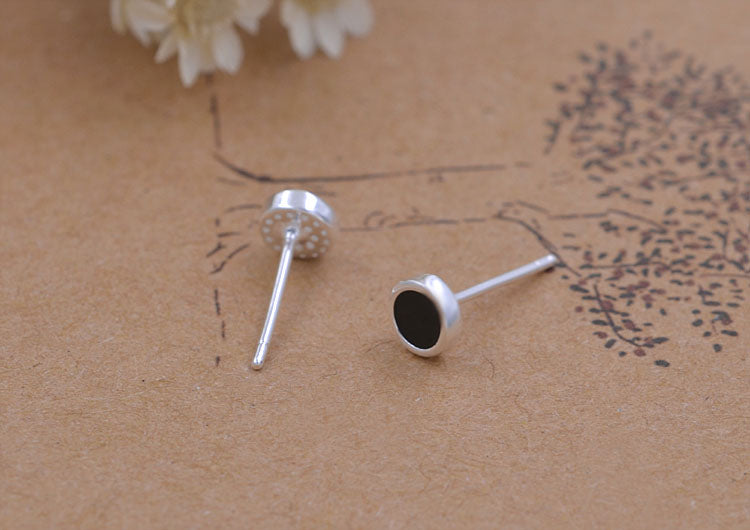 Boucles d'oreilles en argent Sterling émail époxy carré rond étoile coeur goutte d'eau Triangle S925