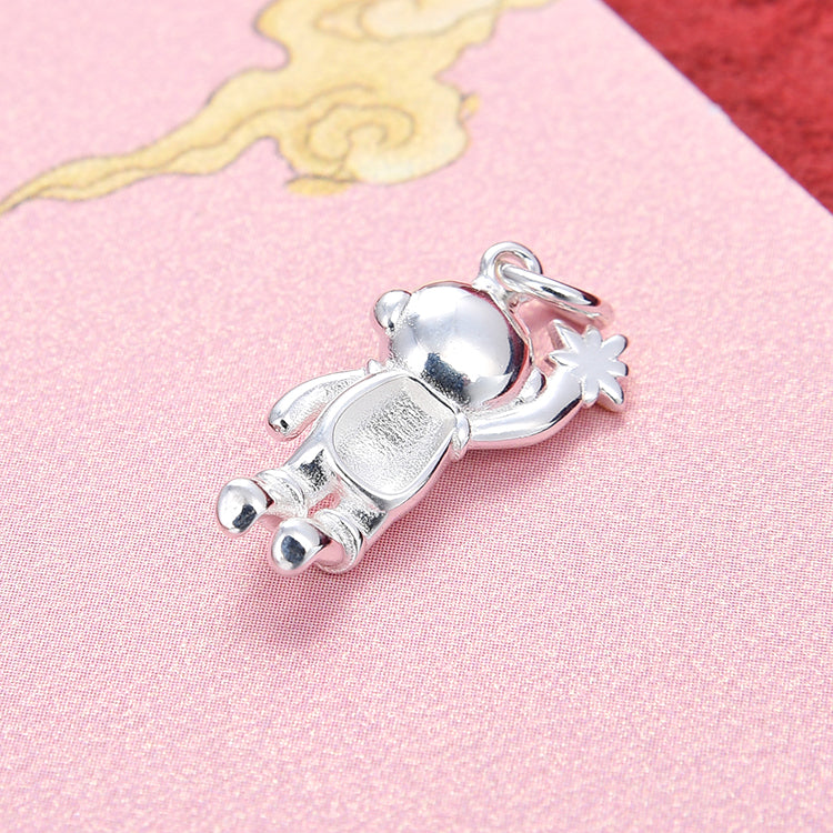 Sterling Silver Astronaut Charm Pendant S925 Finding