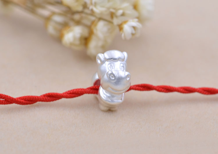 Sterling Silver Carved Chinese Zodiac Bead Spacer S990 Finding