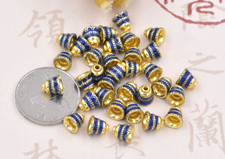Argent sterling émail époxy cône perle entretoise S925 trouver