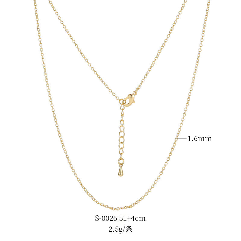 Collier de chaîne de boîte de perles de Singapour à 2 câbles 14K GF ras du cou avec rallonge