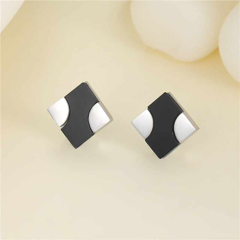 4 Émail Époxy Trèfle à quatre feuilles Orange Pastèque Floral Papillon Carré Coeur Cactus Boucles d’oreilles à tige 14K GF Strass Embelli Boucle d’oreille