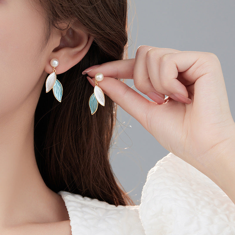 4 boucles d'oreilles papillon coeur broche fleur croix feuille boucles d'oreilles 14K GF coquille strass embelli boucle d'oreille moitié percée perle perle vierge