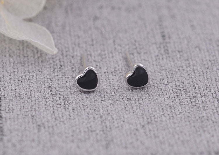 Boucles d'oreilles en argent Sterling émail époxy carré rond étoile coeur goutte d'eau Triangle S925