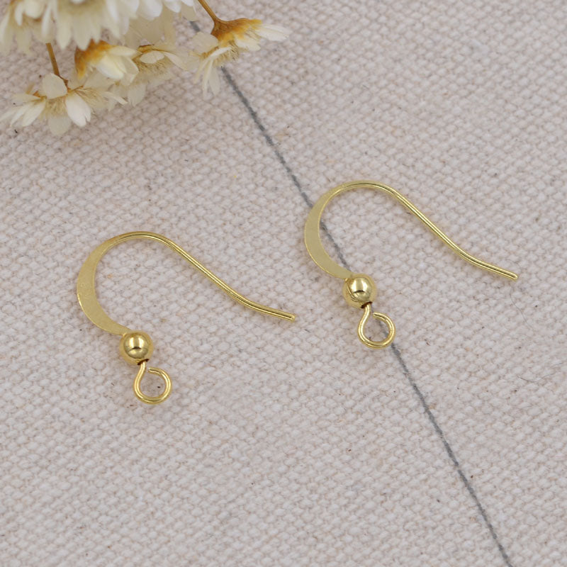 Crochets de boucles d'oreilles en argent sterling 1/20 14K GF Boucle d'oreille