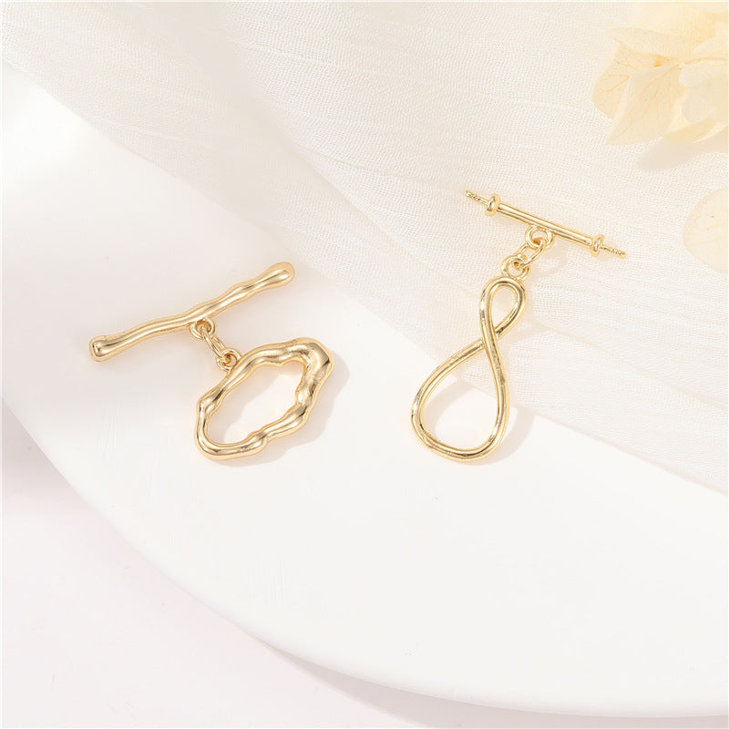 Connecteur de fermoirs 2 cercles ovales Infinity OT fermoir 14K GF