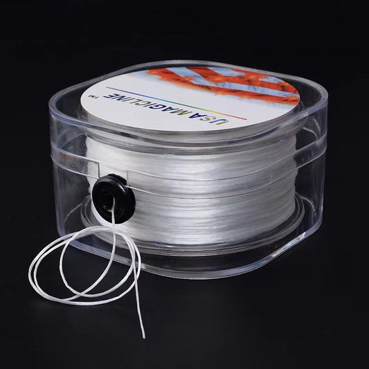 Jauge de cordon en Nylon élastique transparent, 2 rouleaux, 28 #-18 #, outil de perles très fin Transparent