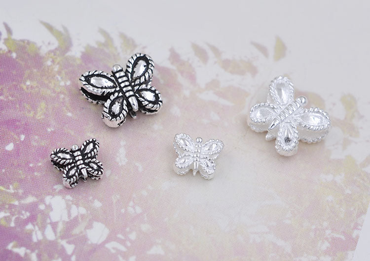 Sterling Silver Butterfly Bead Spacer S925 Finding
