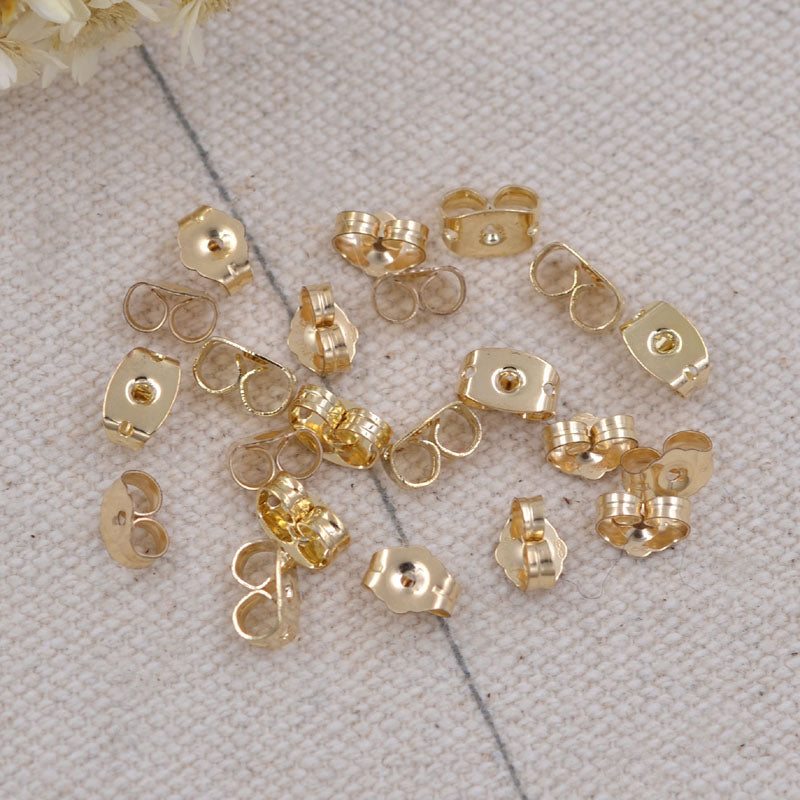 Bouchon arrière de boucle d'oreille papillon en argent sterling 1/20 14K GF